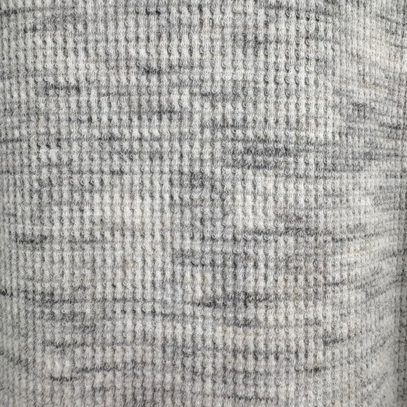 LL Bean Mens Henley Hoodie Thermal Long Sleeve Shirt Grey Heathered Size L - Picture 4 of 11